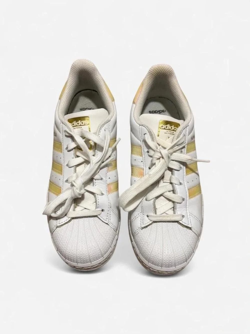 Adidas | Superstar | White and Iridescent | Trainers | Size 4.5
